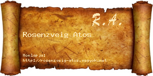 Rosenzveig Atos névjegykártya